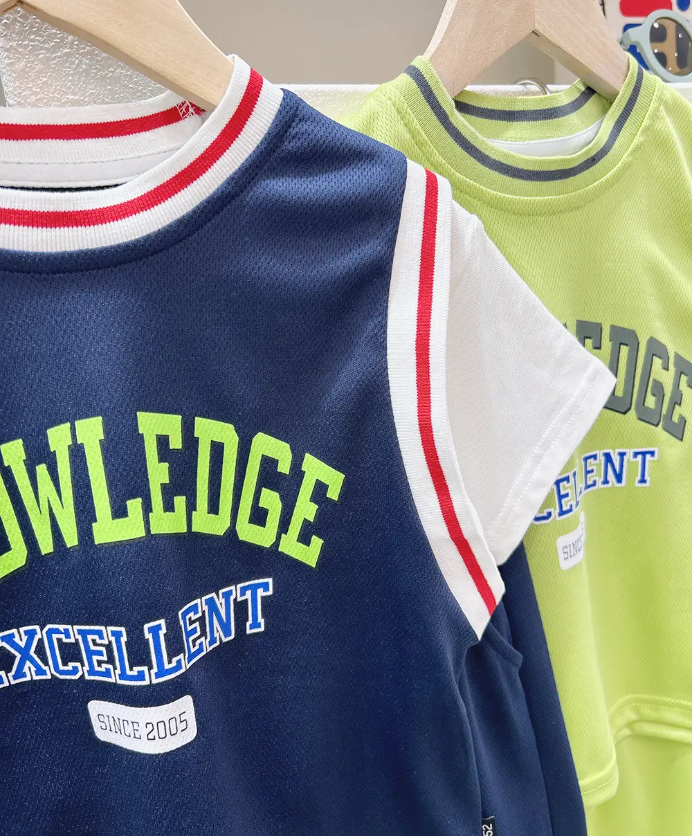 Children's Boys Shorts Set Blue Green Summer Shorts — feature 5