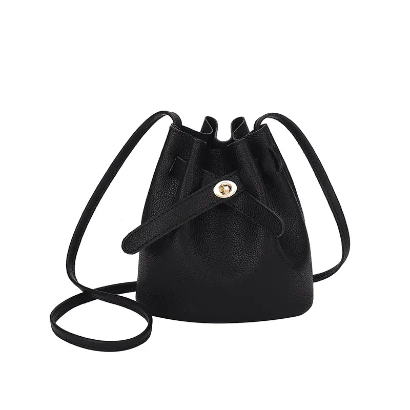 Black K-Style Bucket Bag for Women - Image 6
