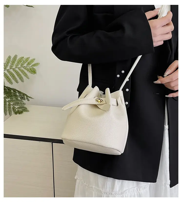Black K-Style Bucket Bag for Women — feature 1
