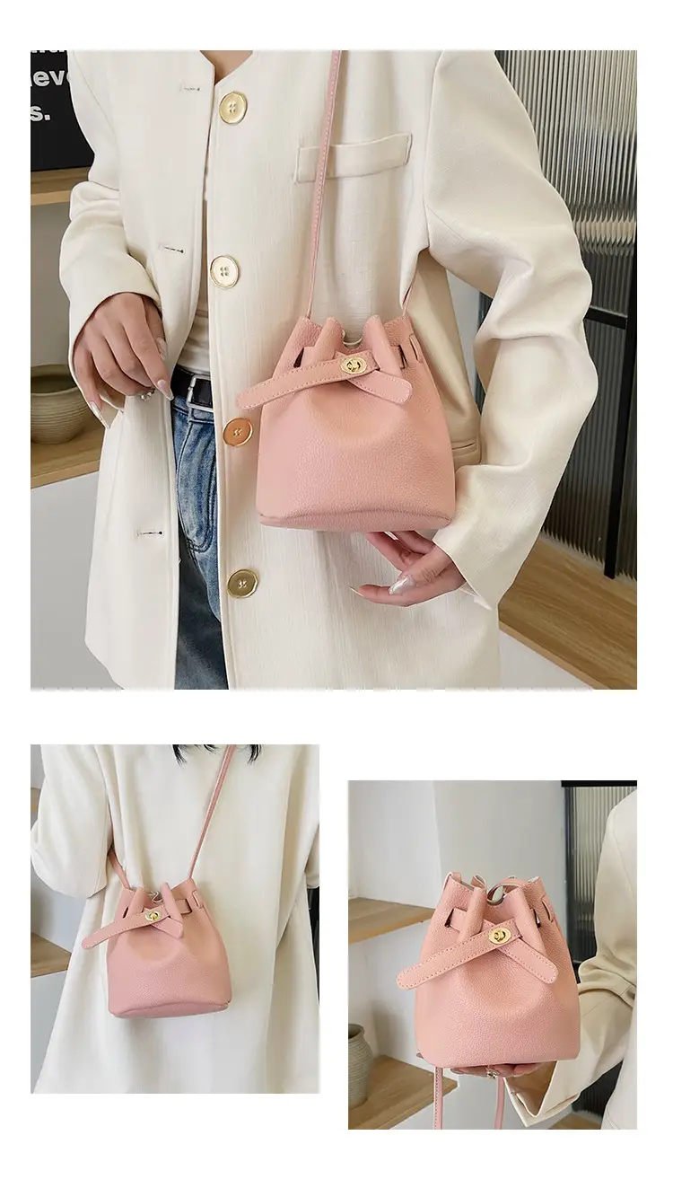 Black K-Style Bucket Bag for Women — feature 11