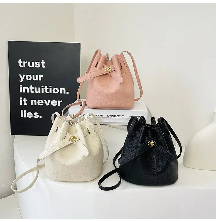Black K-Style Bucket Bag for Women — feature 13