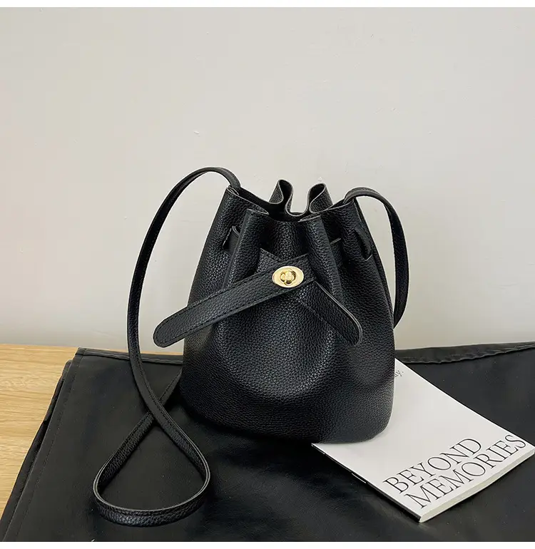 Black K-Style Bucket Bag for Women — feature 20