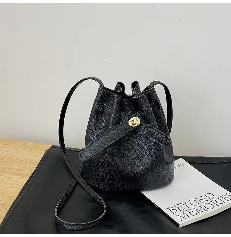 Black K-Style Bucket Bag for Women — feature 21