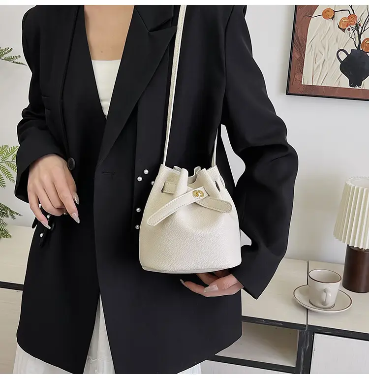 Black K-Style Bucket Bag for Women — feature 23