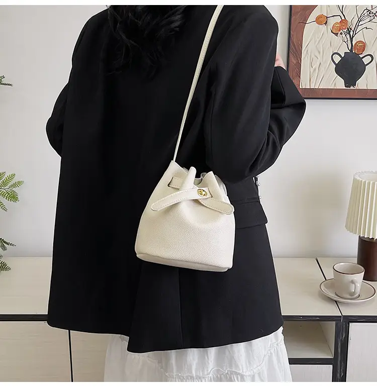 Black K-Style Bucket Bag for Women — feature 24