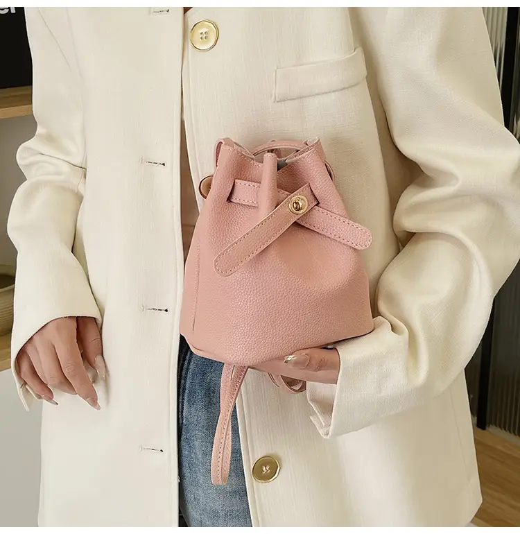 Black K-Style Bucket Bag for Women — feature 33