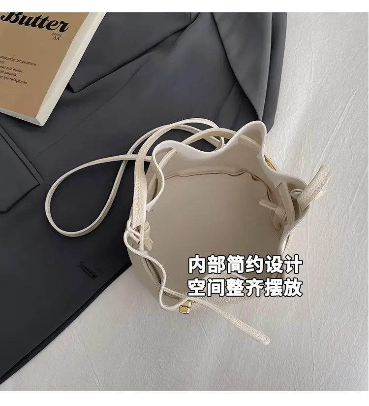 Black K-Style Bucket Bag for Women — feature 6