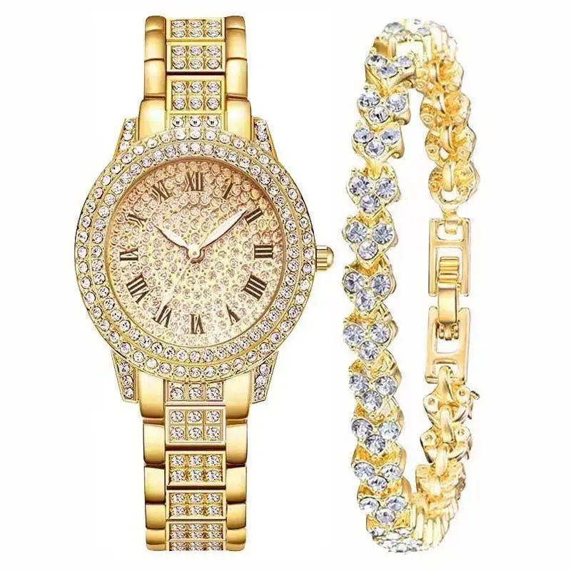 Women's Full Diamond Steel Band Quartz Watch