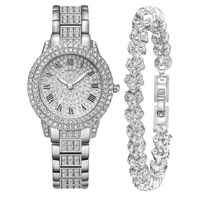 Women's Full Diamond Steel Band Quartz Watch