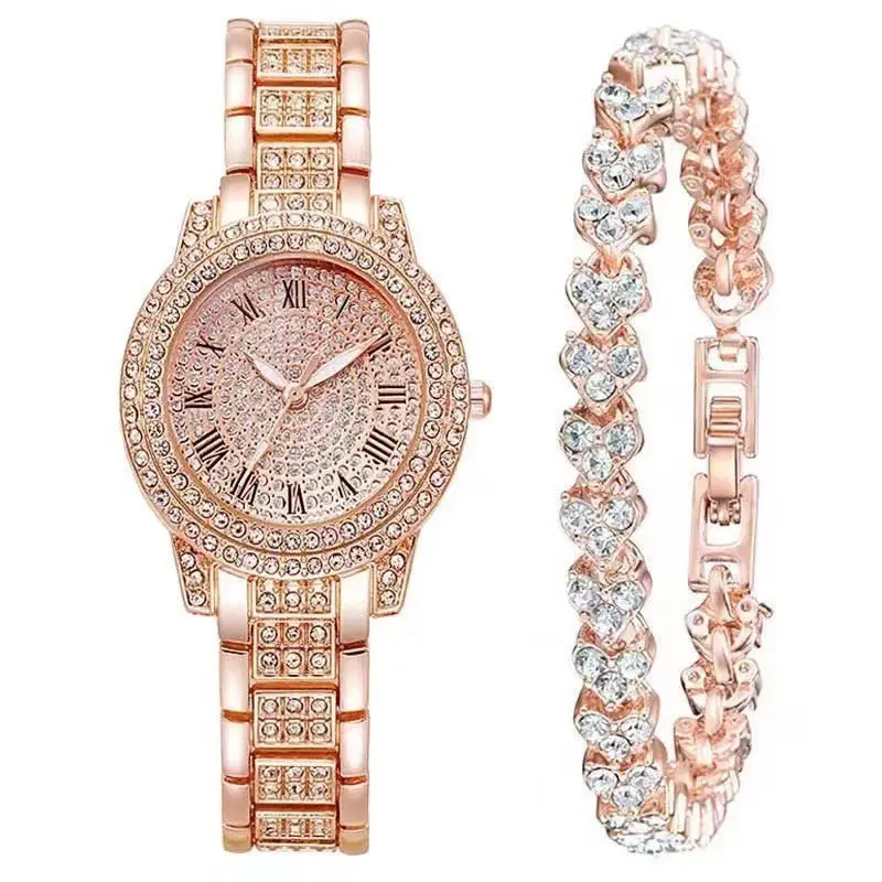 Women's Full Diamond Steel Band Quartz Watch