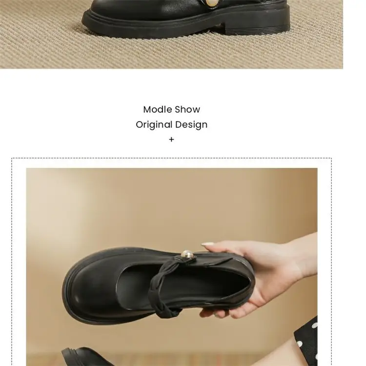 Chanel Style Soft Leather Shoes Women's 2024 New Summer Small Leather Shoes All-match Single Shoes Shallow Mouth Gentle Mary Jane Shoes — feature 16