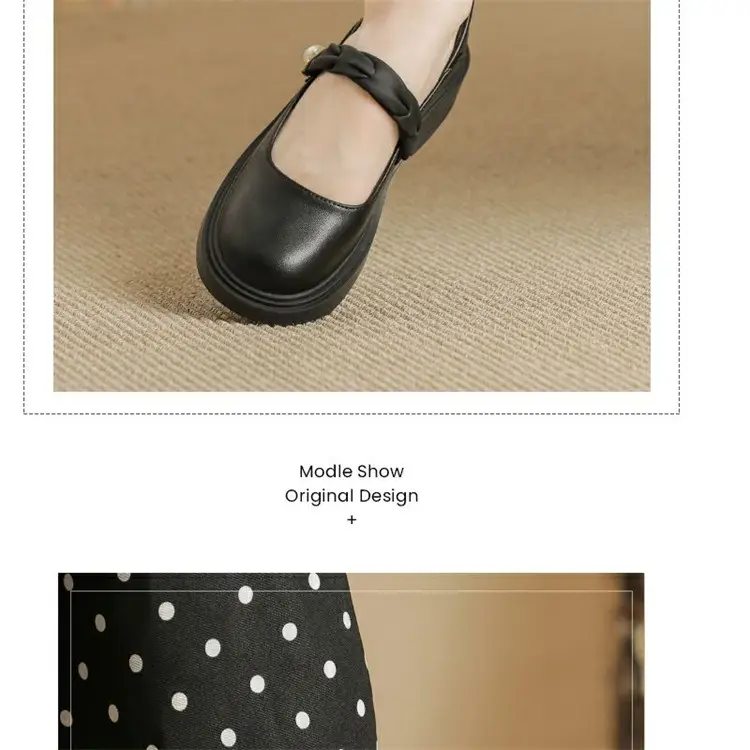 Chanel Style Soft Leather Shoes Women's 2024 New Summer Small Leather Shoes All-match Single Shoes Shallow Mouth Gentle Mary Jane Shoes — feature 18