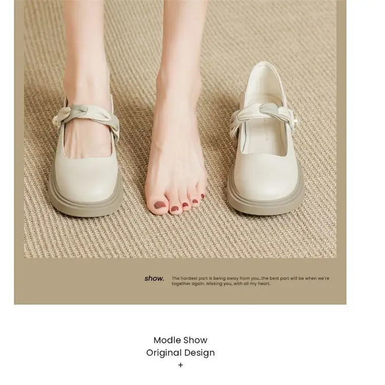 Chanel Style Soft Leather Shoes Women's 2024 New Summer Small Leather Shoes All-match Single Shoes Shallow Mouth Gentle Mary Jane Shoes — feature 9