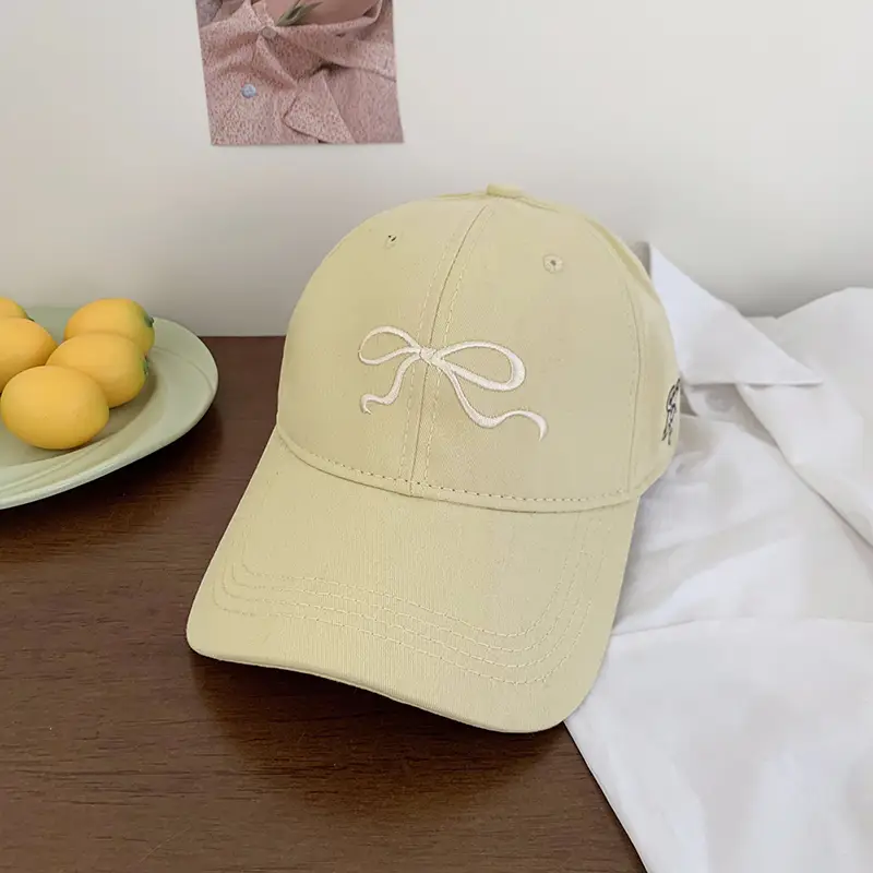 Women's Korean Bow Baseball Cap Large Head Circumference - Image 2