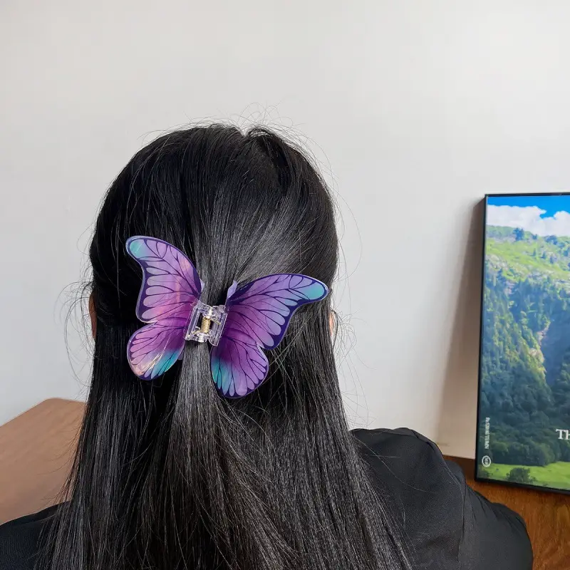 Purple Butterfly Hair Clip for Girls