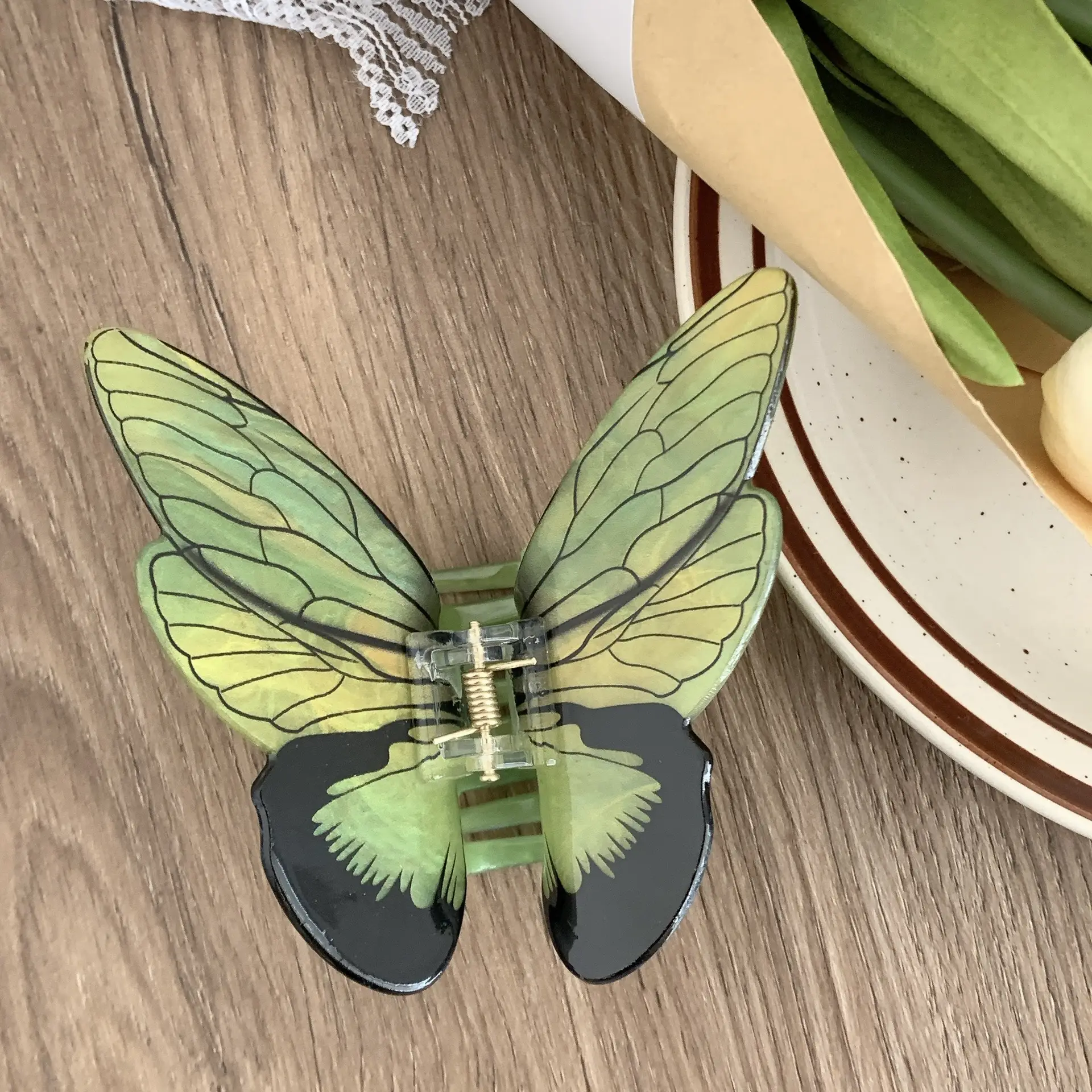 2# green butterfly