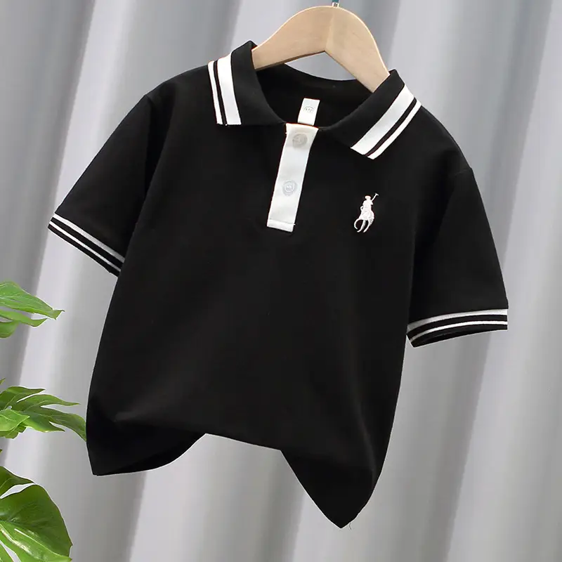 Boys Green Polo T-Shirt Short Sleeve 2025