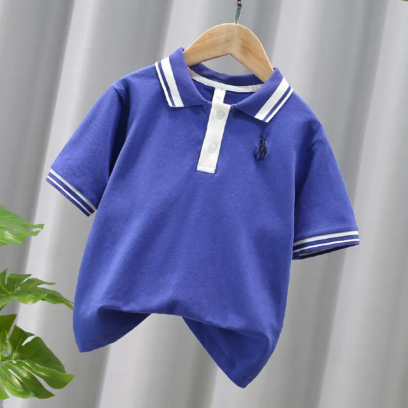 Boys Green Polo T-Shirt Short Sleeve 2025