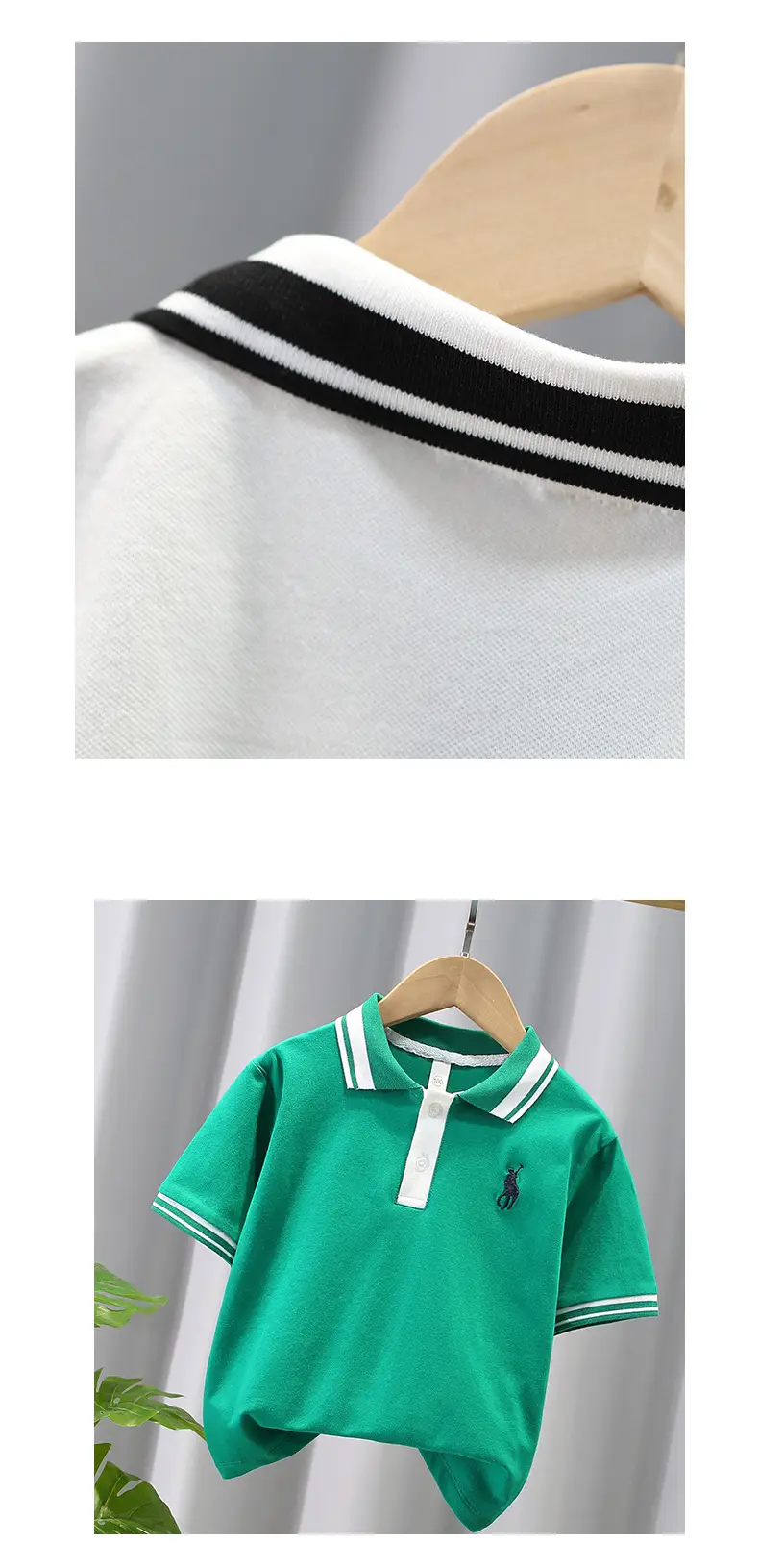 Boys Green Polo T-Shirt Short Sleeve 2025 — feature 7