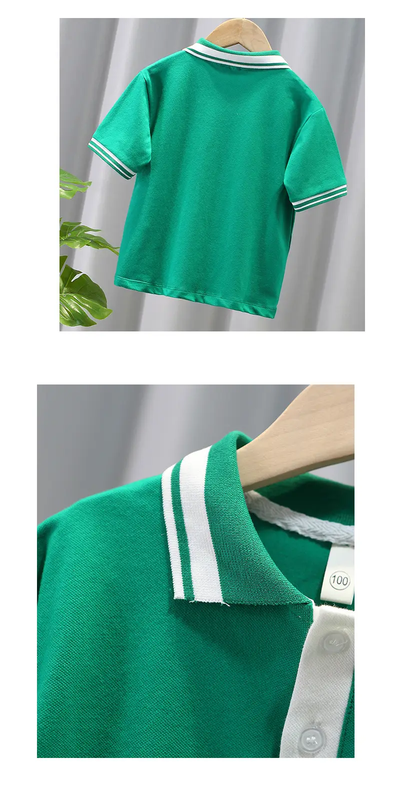 Boys Green Polo T-Shirt Short Sleeve 2025 — feature 8