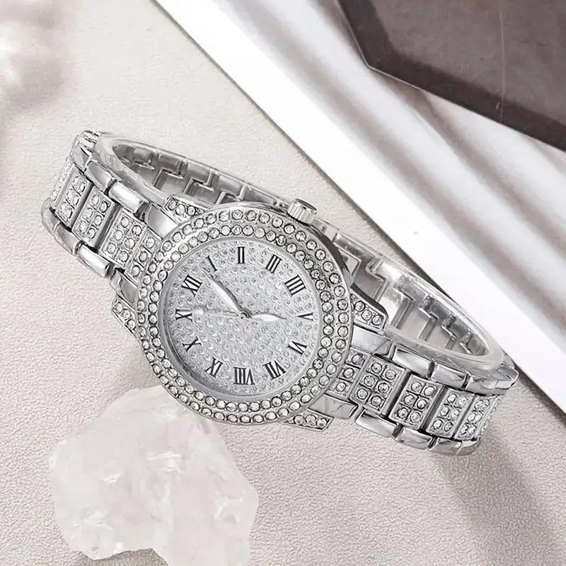 5pcs Diamond Watch Set for Women Roman Quartz Bracelet — feature 6