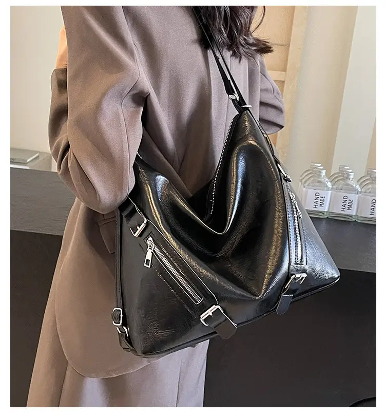 2024 Korean Style Women's Tan Shoulder Bag with Crossbody Strap — feature 1