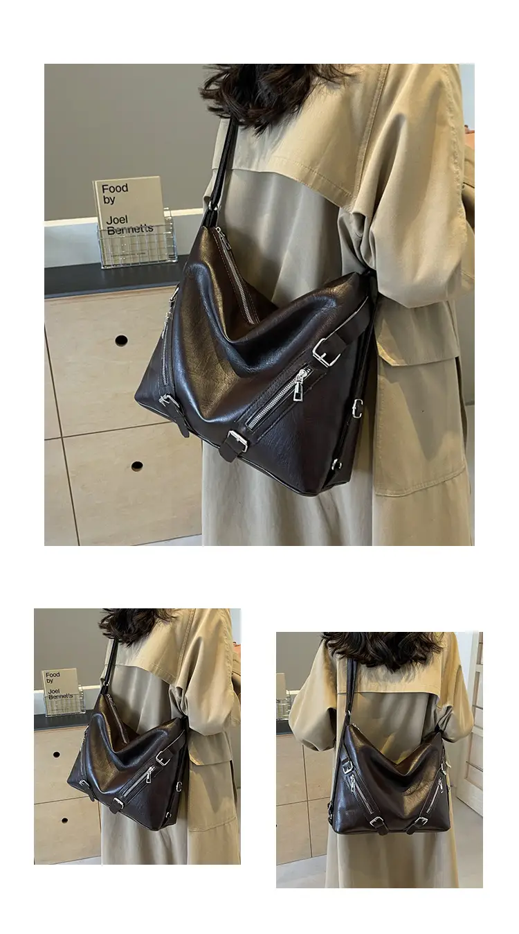 2024 Korean Style Women's Tan Shoulder Bag with Crossbody Strap — feature 10