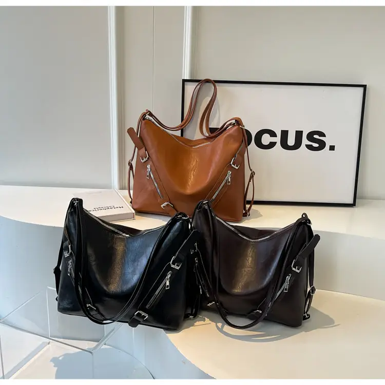 2024 Korean Style Women's Tan Shoulder Bag with Crossbody Strap — feature 13