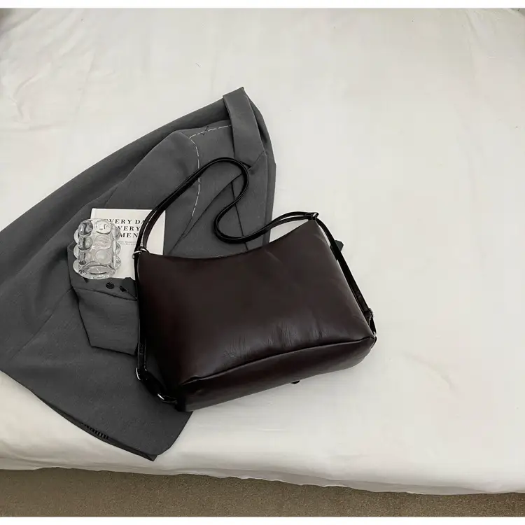 2024 Korean Style Women's Tan Shoulder Bag with Crossbody Strap — feature 15