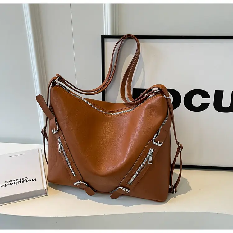 2024 Korean Style Women's Tan Shoulder Bag with Crossbody Strap — feature 19