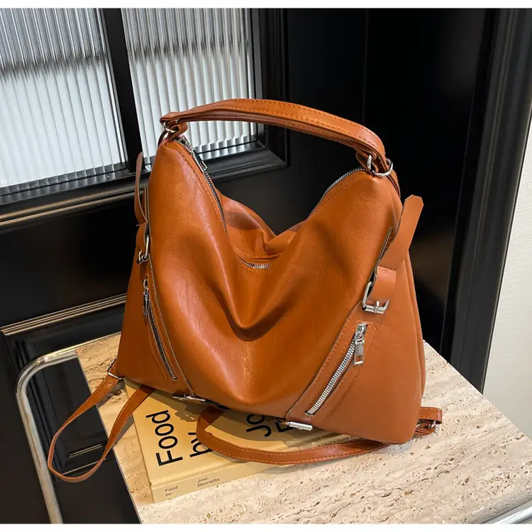 2024 Korean Style Women's Tan Shoulder Bag with Crossbody Strap — feature 20