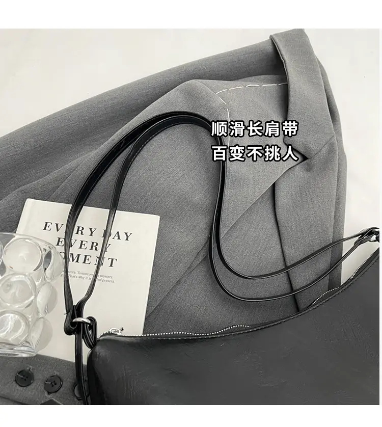 2024 Korean Style Women's Tan Shoulder Bag with Crossbody Strap — feature 3