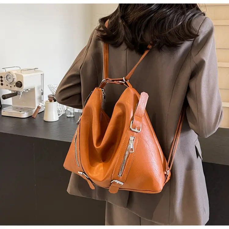 2024 Korean Style Women's Tan Shoulder Bag with Crossbody Strap — feature 30
