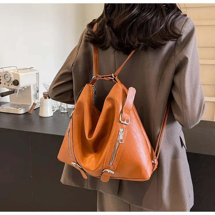 2024 Korean Style Women's Tan Shoulder Bag with Crossbody Strap — feature 31