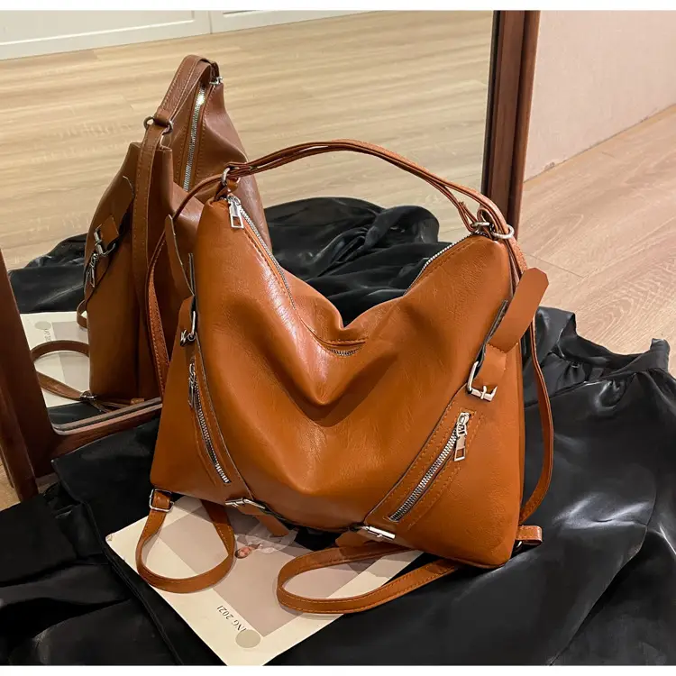 2024 Korean Style Women's Tan Shoulder Bag with Crossbody Strap — feature 32