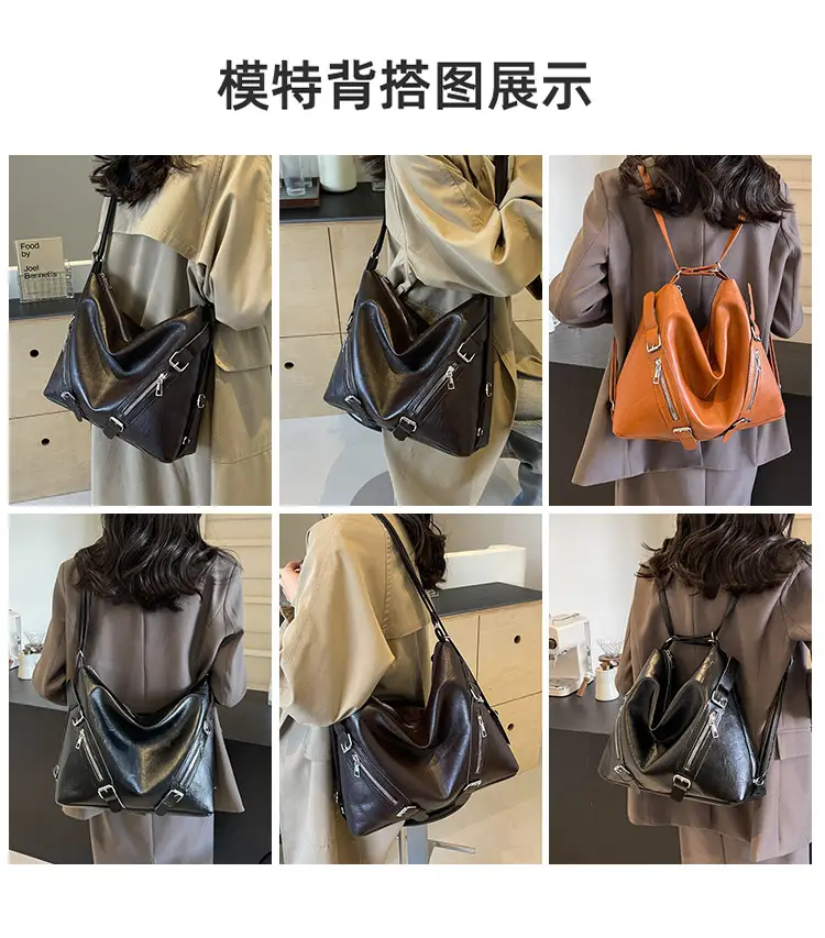2024 Korean Style Women's Tan Shoulder Bag with Crossbody Strap — feature 9