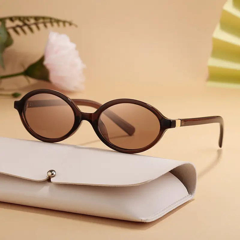 Women Oval Sunglasses Retro Cross Border Sun Protection - Image 10