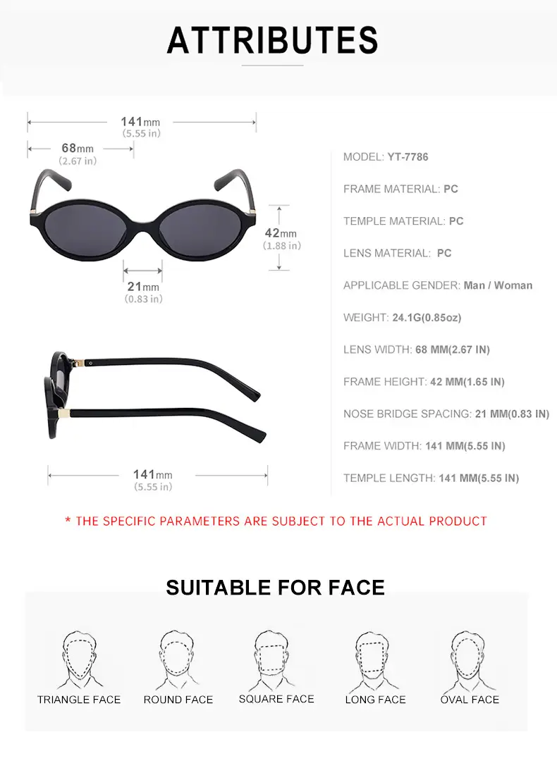 Women Oval Sunglasses Retro Cross Border Sun Protection — feature 28