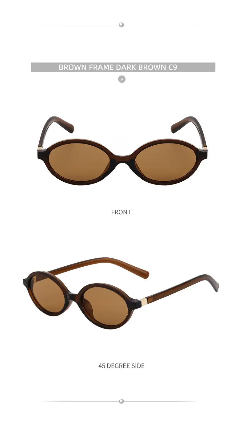 Women Oval Sunglasses Retro Cross Border Sun Protection — feature 32