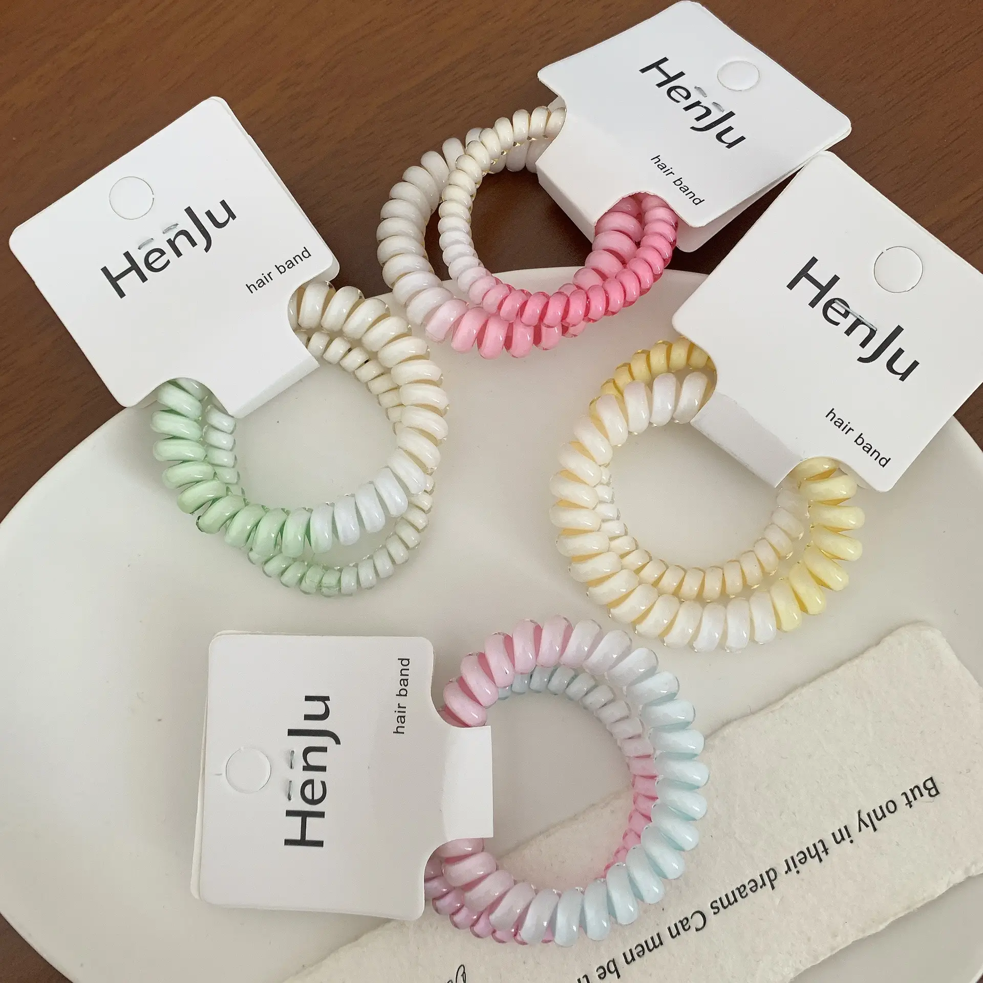 Spring Color Gradient Rubber Hair Rings for Women - Image 6