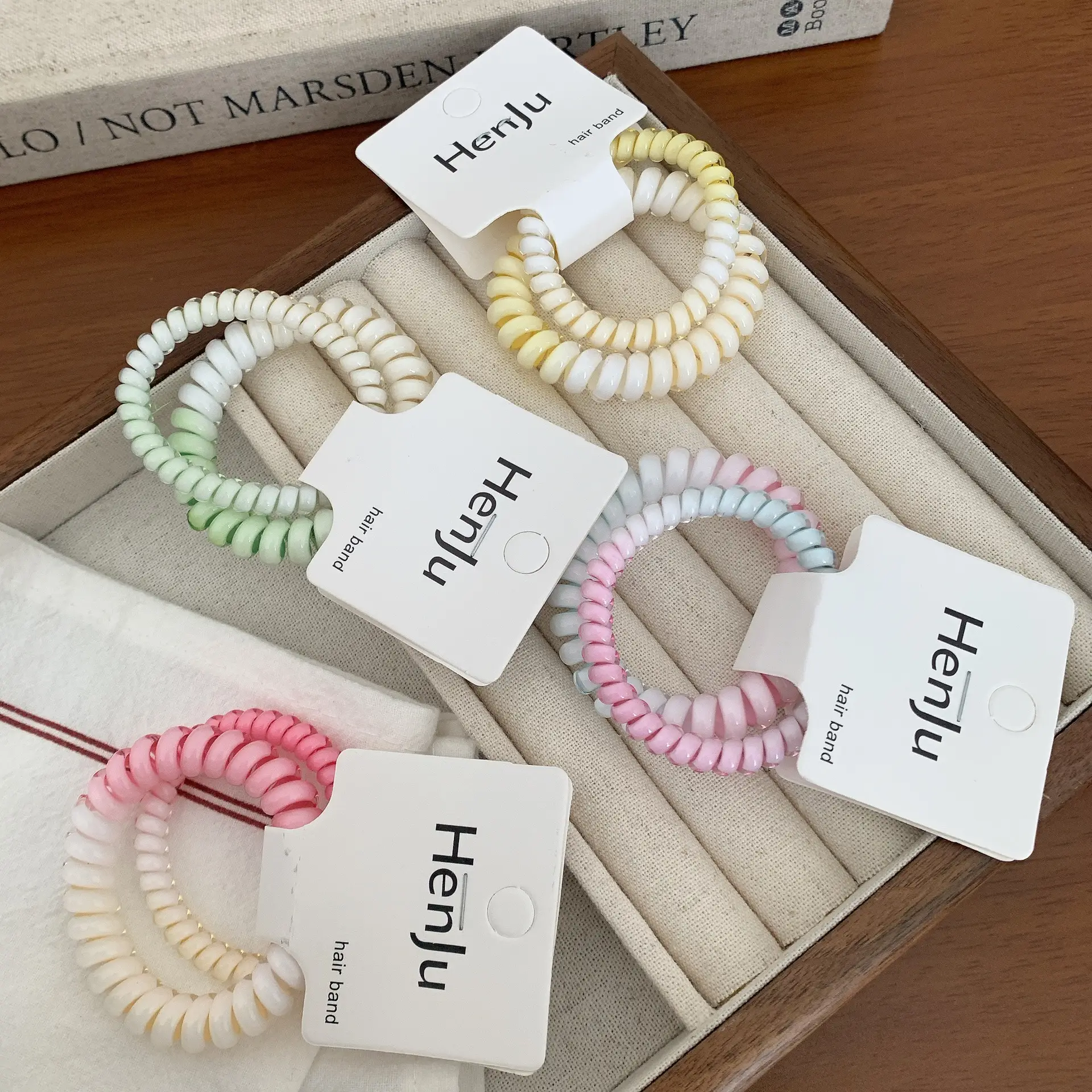 Spring Color Gradient Rubber Hair Rings for Women - Image 7