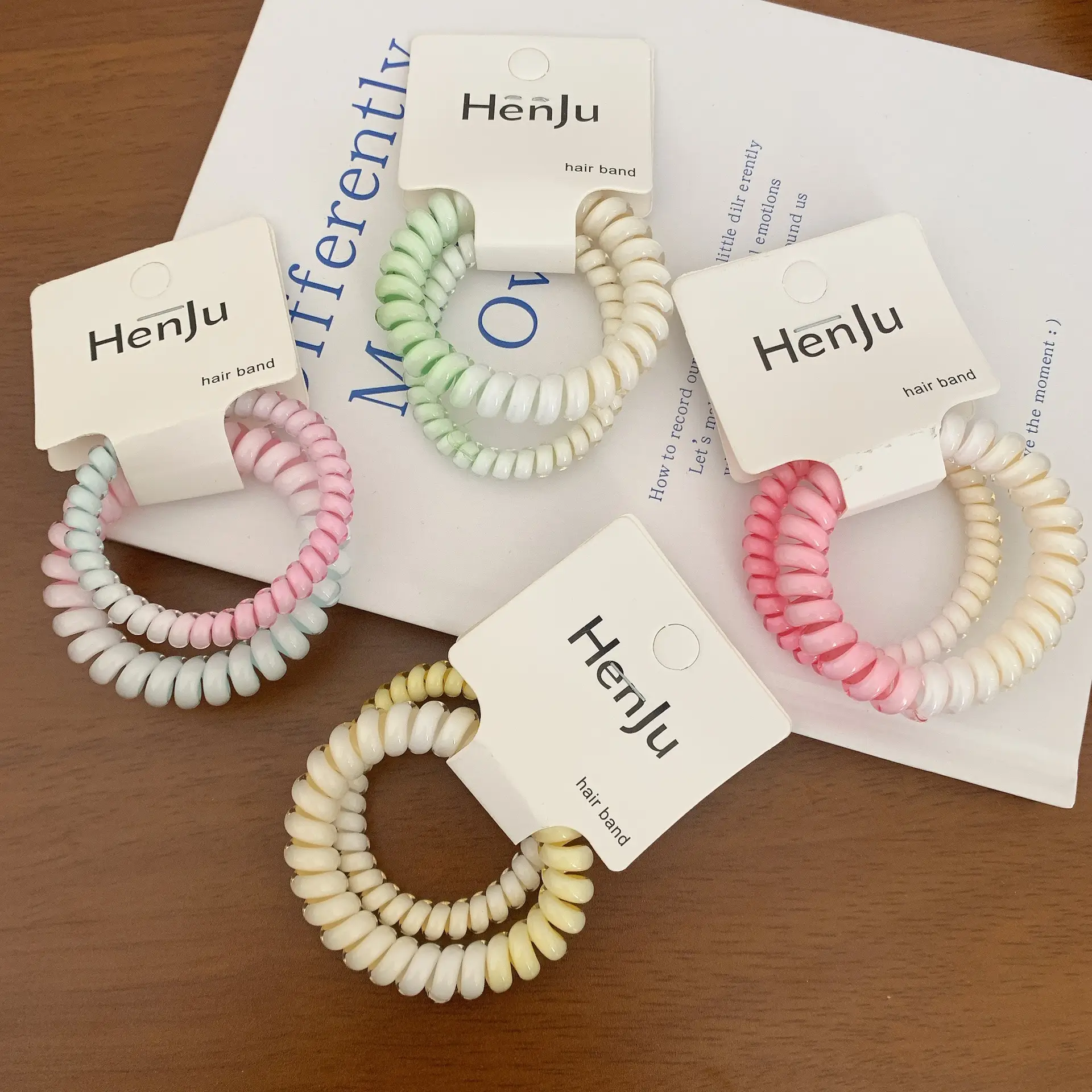 Spring Color Gradient Rubber Hair Rings for Women - Image 8