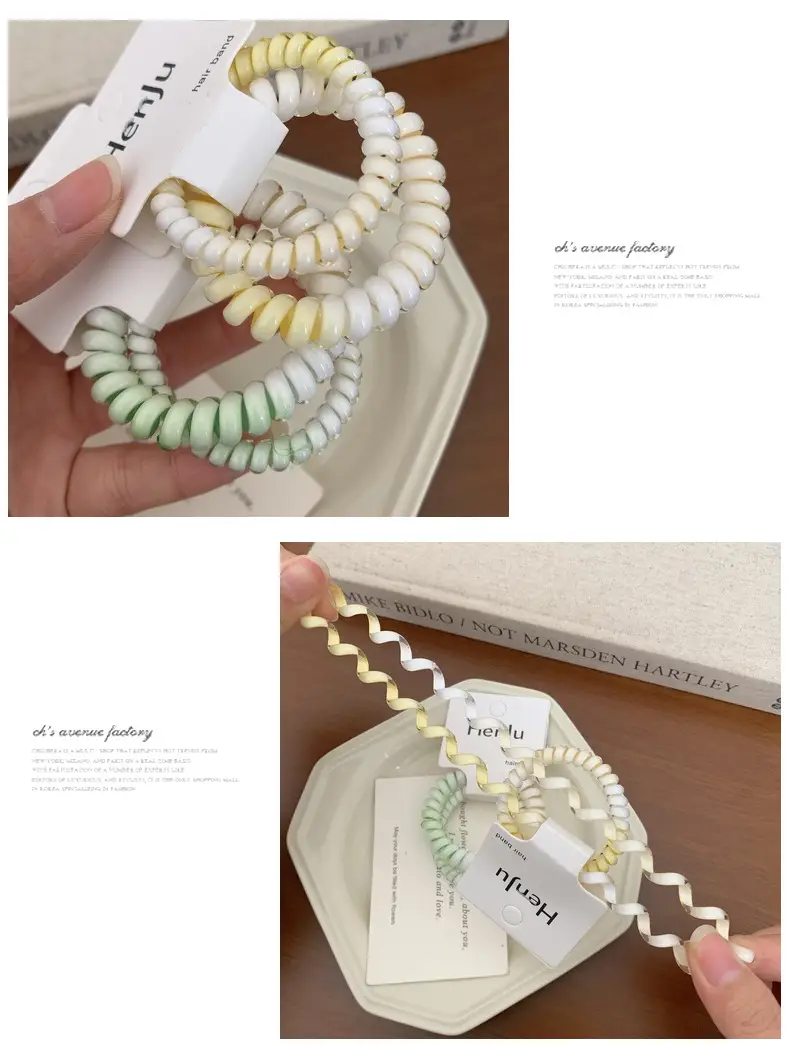 Spring Color Gradient Rubber Hair Rings for Women — feature 10