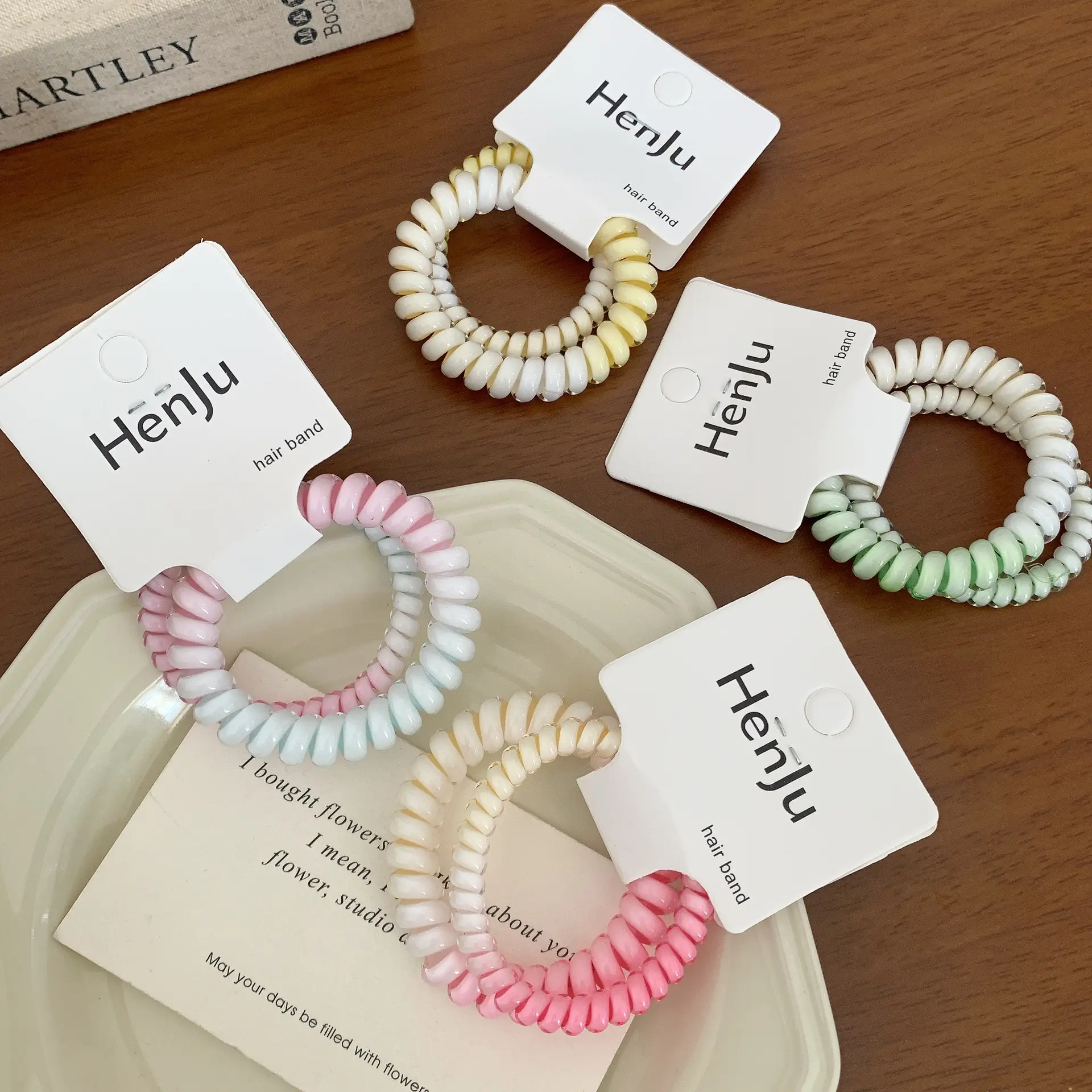 Spring Color Gradient Rubber Hair Rings for Women — feature 15