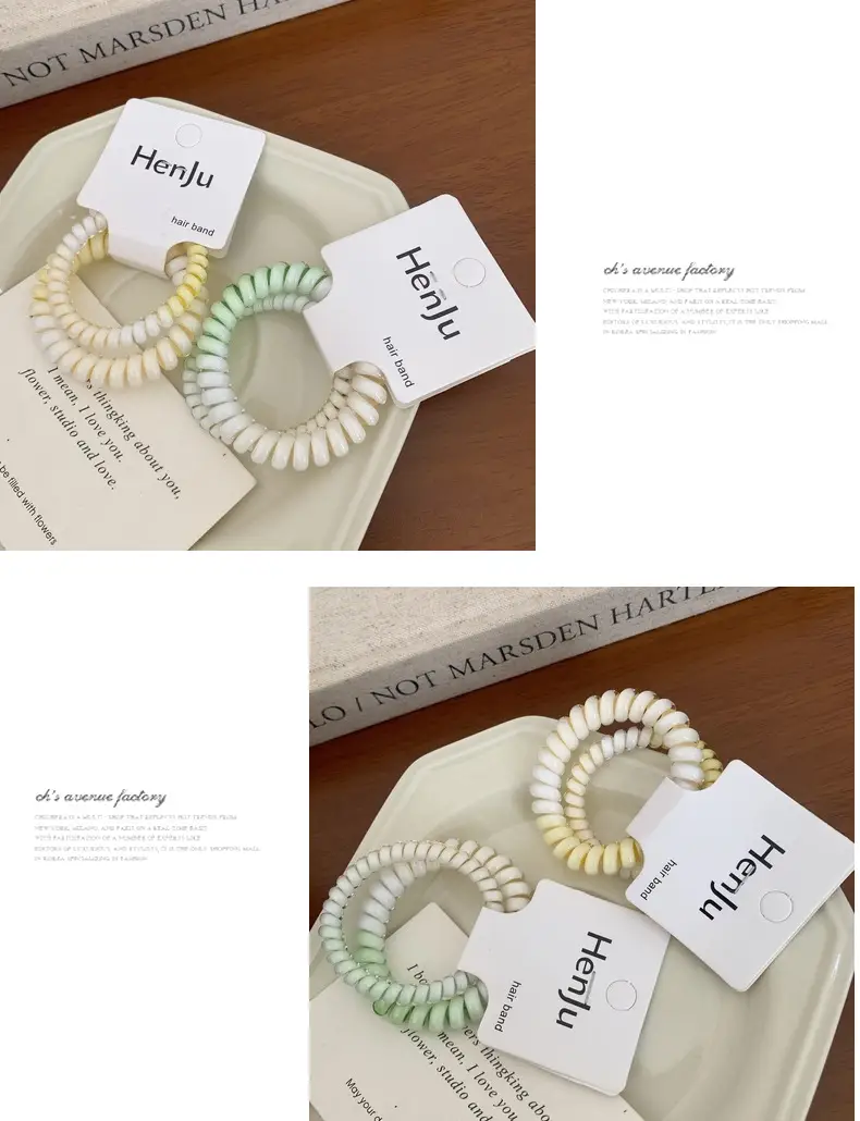 Spring Color Gradient Rubber Hair Rings for Women — feature 9