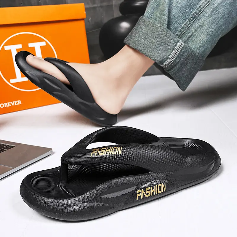 2024 Men's Anti-Slip Beach Flip-Flops Black
