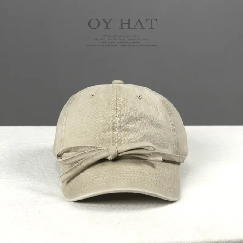 Pink Bow Tie Baseball Cap for Girls Summer Casual - Image 7