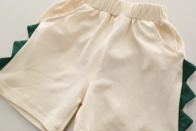 Boys Cotton Shorts Set Cream Summer One Year — feature 10
