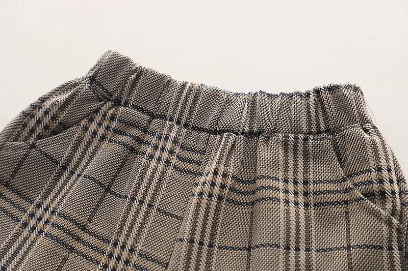 Children's Plaid Cotton Suit Set Summer Boys Girls — feature 10