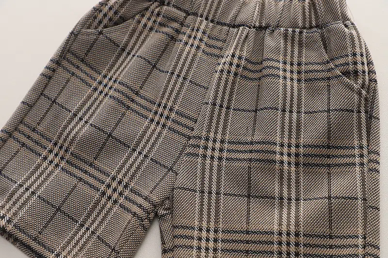 Children's Plaid Cotton Suit Set Summer Boys Girls — feature 11